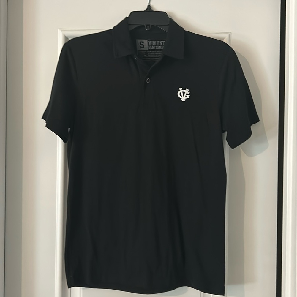 Violent Gentlemen VG mens black polo shirt size small